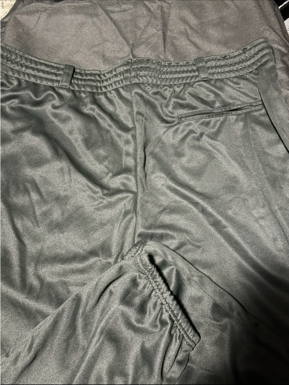 Classic Black Satin-Look Softball Pants
